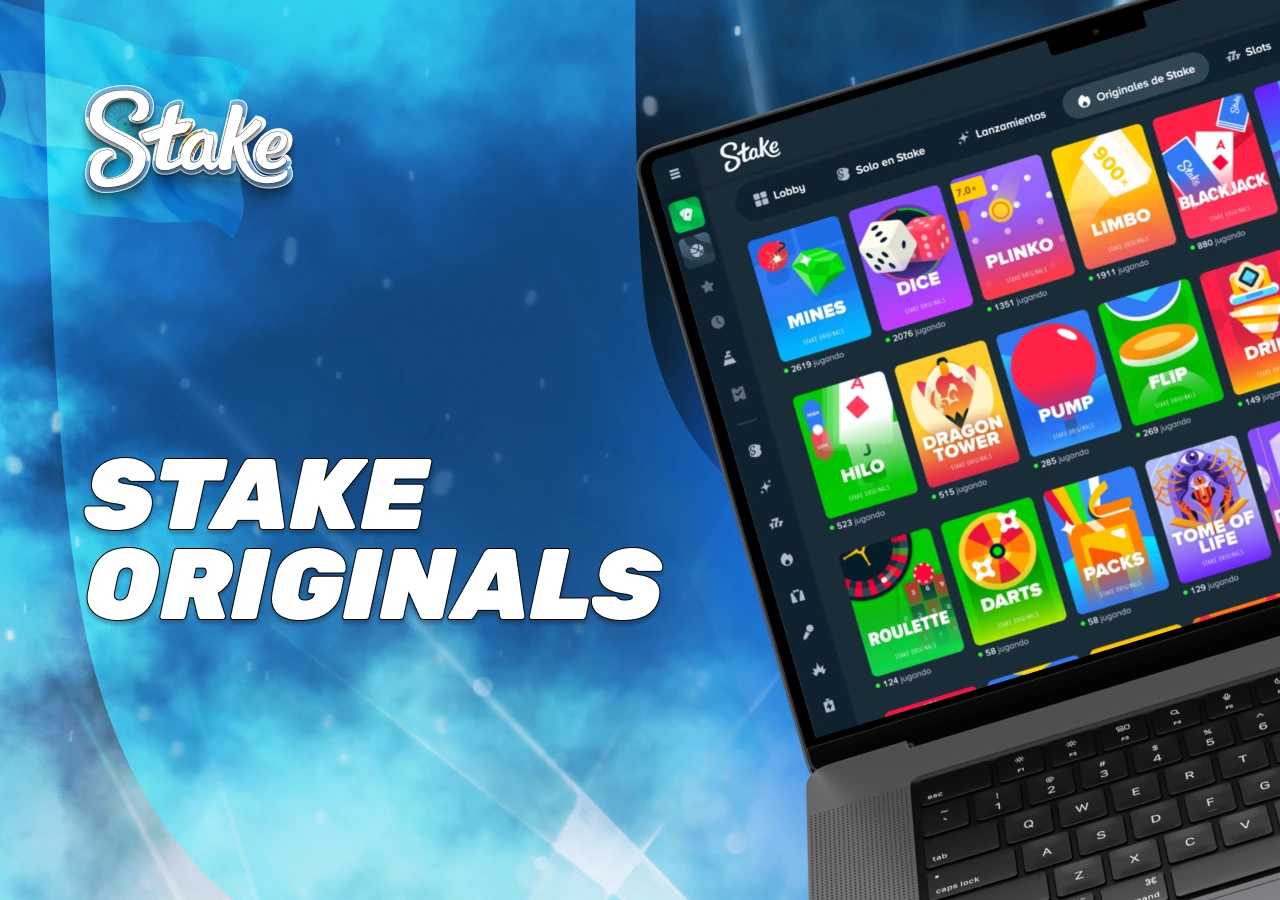 Juegos Stake Originals desarrollados internamente con mecánicas exclusivas y formatos propios